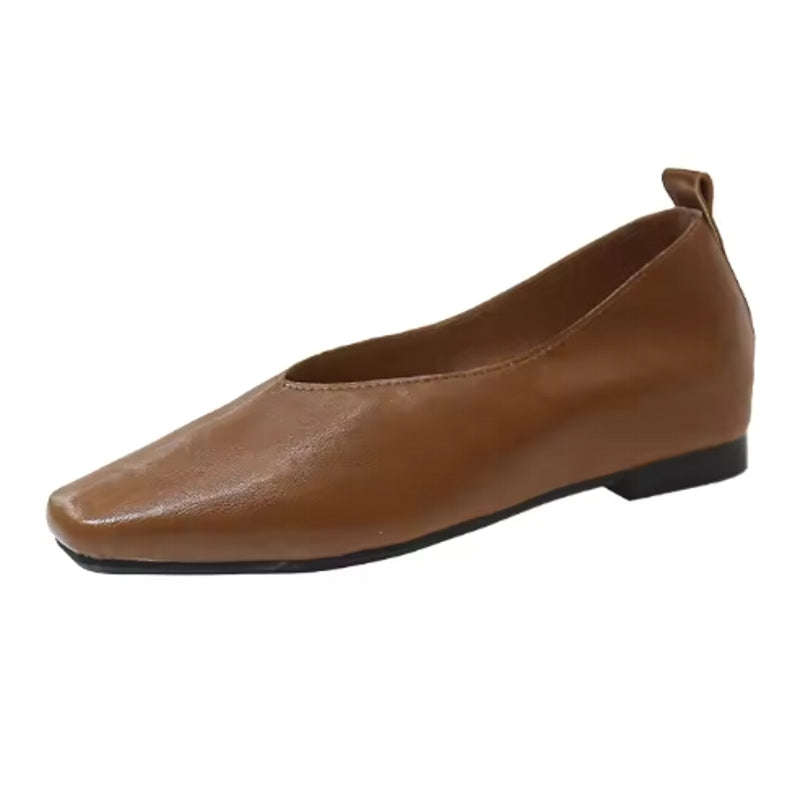 Grade Silver Loafers Casual Gold Pumps Square Toe Brown Women Shoes - Tophatter Daily Deals