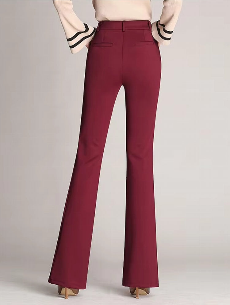 Women Pants Autumn Casual Wide Leg Flared Pants Pants - Tophatter Daily Deals