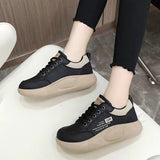 Women Casual Board Shoes Elevated Shoes High Heel Sneaker - Tophatter Daily Deals