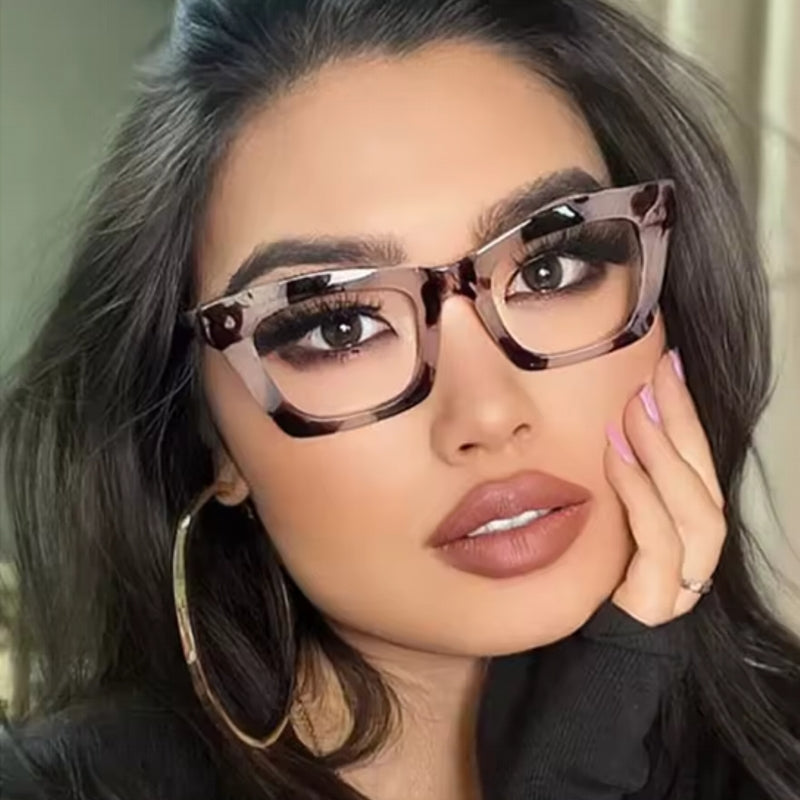 Retro square spring hinge anti-blue light reading glasses Sunglasses - Tophatter Daily Deals