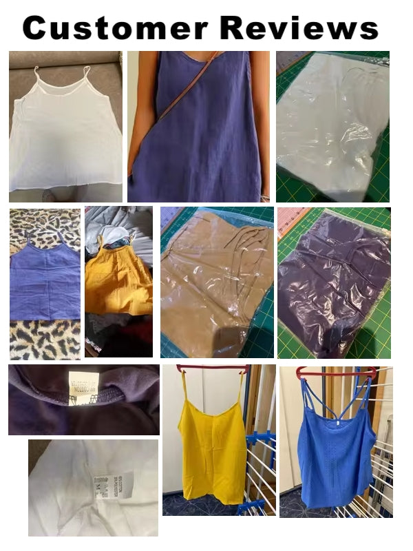 Summer Top Cotton Linen Spaghetti Strap Top V-neck Blouses - Tophatter Daily Deals