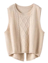 Women 100% Pure Wool Round Neck Vest Blouses - Tophatter Daily Deals