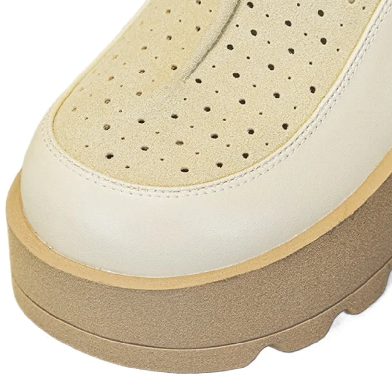 Women Suede Cow Causal Shoes Wedge Flats 6CM Casual Women Shoes - Tophatter Daily Deals