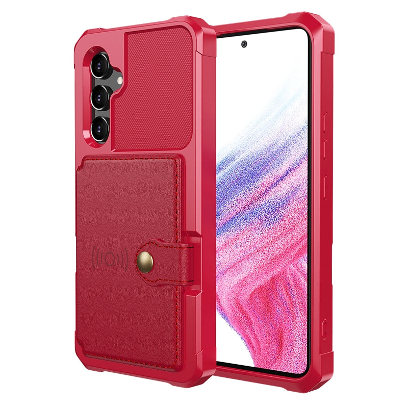 For Galaxy S25 S24 S23 Ultra S25 Plus Credit Card Case Cover Red Samsung Cases - Tophatter Daily Deals