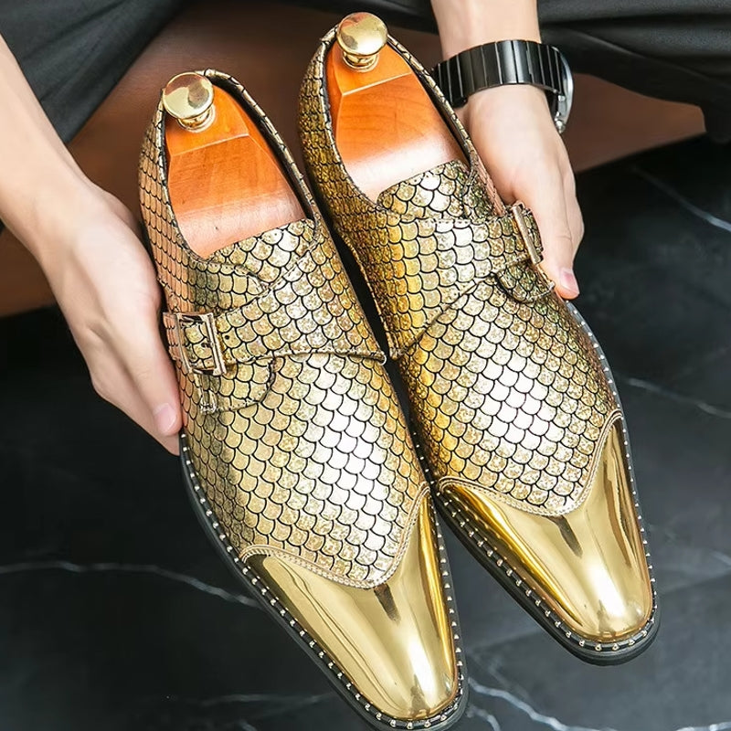 Golden Shoes For Men Gold Men Dresses Shoes - Tophatter Daily Deals