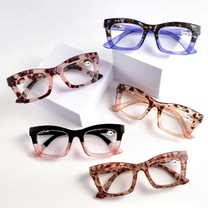 Retro square spring hinge anti-blue light reading glasses Sunglasses - Tophatter Daily Deals