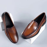 Summer Genuine Leather Oxford Dress Loafers Men Dresses Shoes - Tophatter Daily Deals