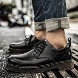 Men Genuine Leather Round Toe Walking Shoes Men Dresses Shoes - Tophatter Daily Deals