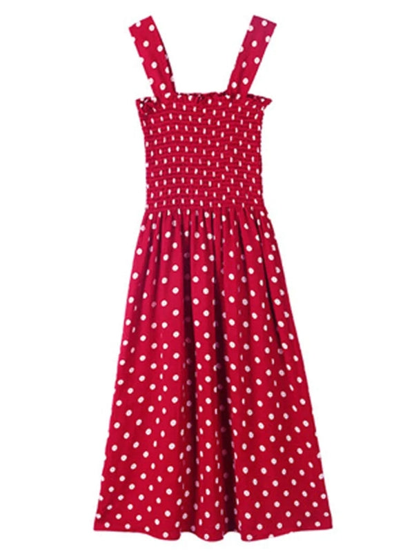 Polka Dot Shoulder Sexy Dresses Midi Dresses - Tophatter Daily Deals