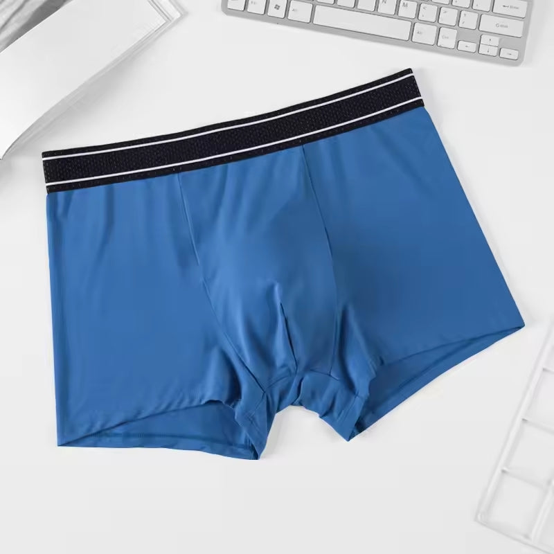Large Size Breathable Underpants Comfortable Underwear Blue Men Briefs - Tophatter Daily Deals