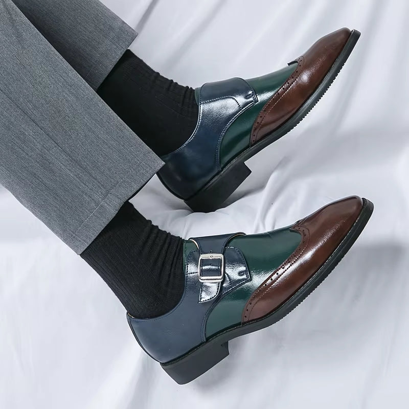 Men Loafers Color Matching Flat Shoes Men Dresses Shoes - Tophatter Daily Deals