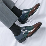 Men Loafers Color Matching Flat Shoes Men Dresses Shoes - Tophatter Daily Deals