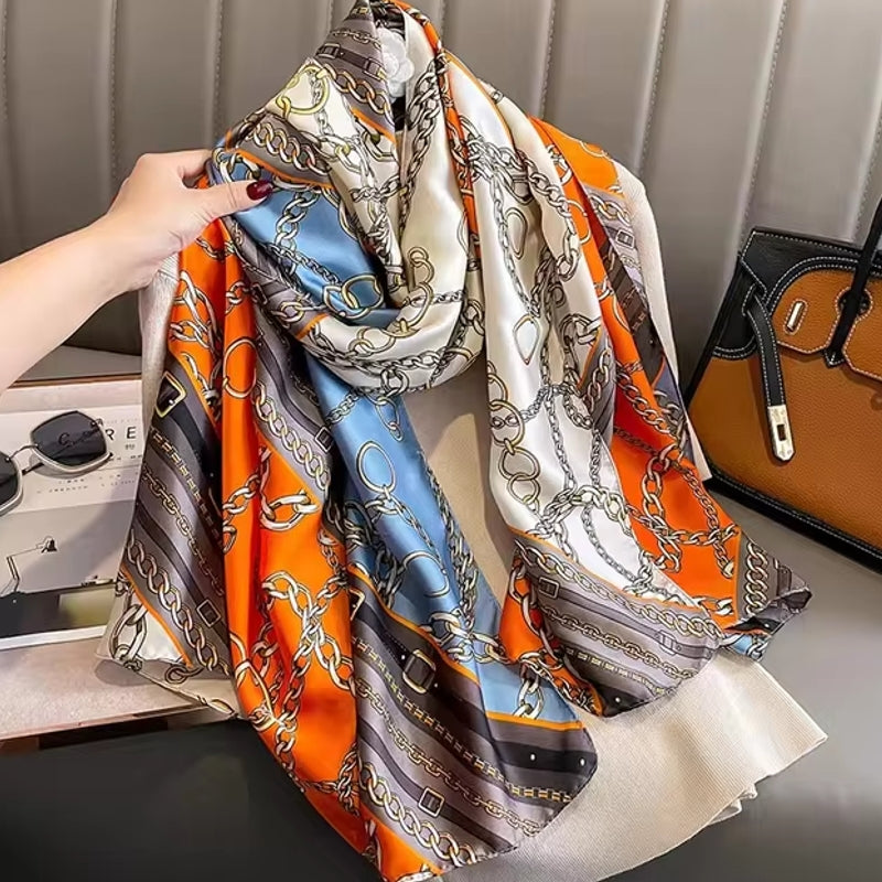 Popular Women Satin Finish Shawl 10 Shawl Scarf - Tophatter Daily Deals