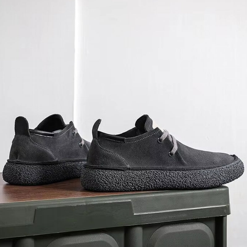 Men Suede Genuine Leather Casual Shoes Men Shoes - Tophatter Daily Deals