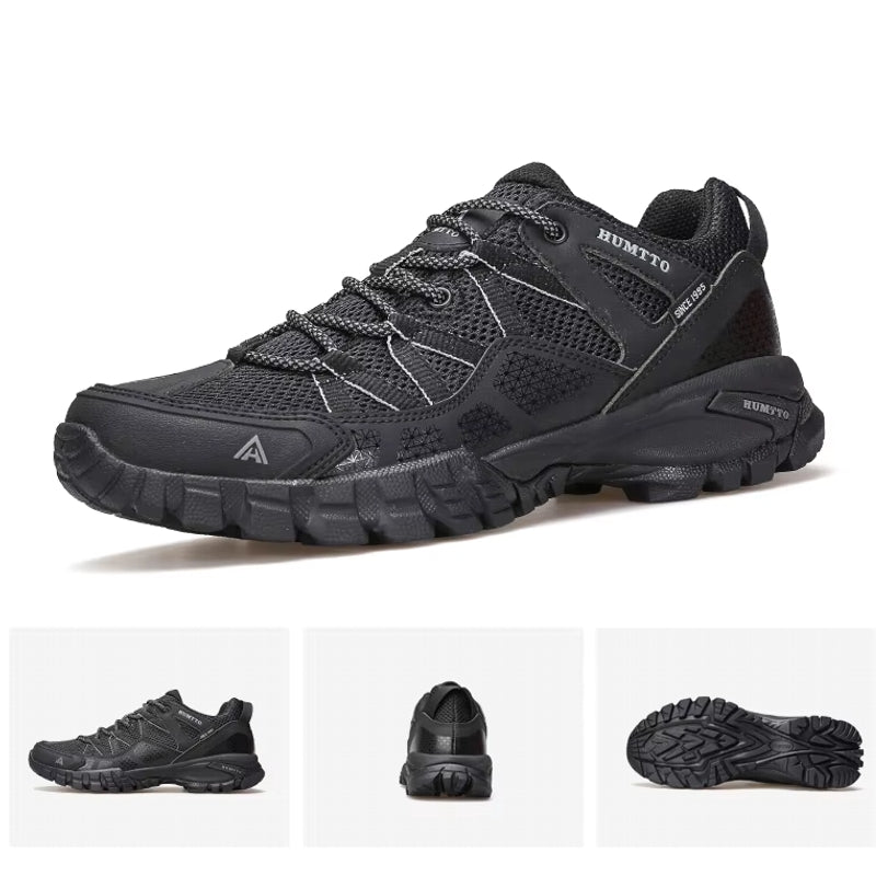 Hiking Shoes For Outdoor Climbing Camping Black Men Sneakers - Tophatter Daily Deals