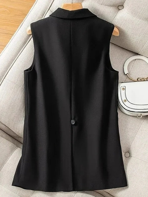 Women's Vest Jacket Sleeveless Blazer Coats & Jackets - Tophatter Daily Deals