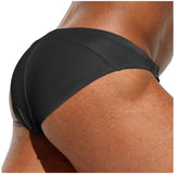 Men Bikini Waist Metal Buckle Beach Shorts Black Swimsuit - Tophatter Daily Deals
