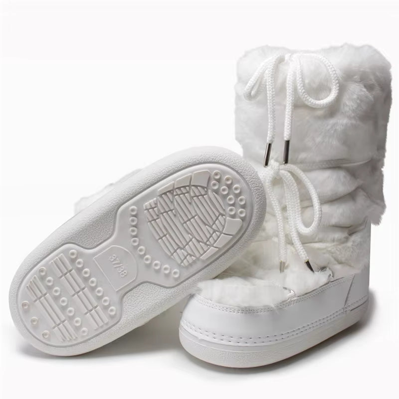Winter Fur Women Snow Boots Snow Boots - Tophatter Daily Deals