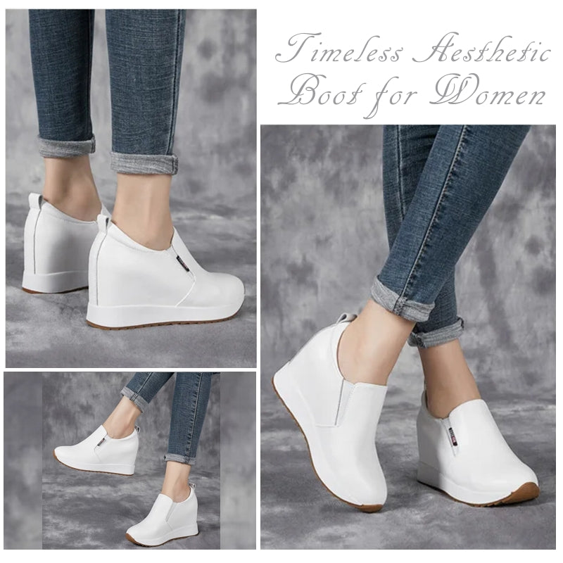 Genuine Leather Ankle Boot for Women 7cm Boots - Tophatter Daily Deals