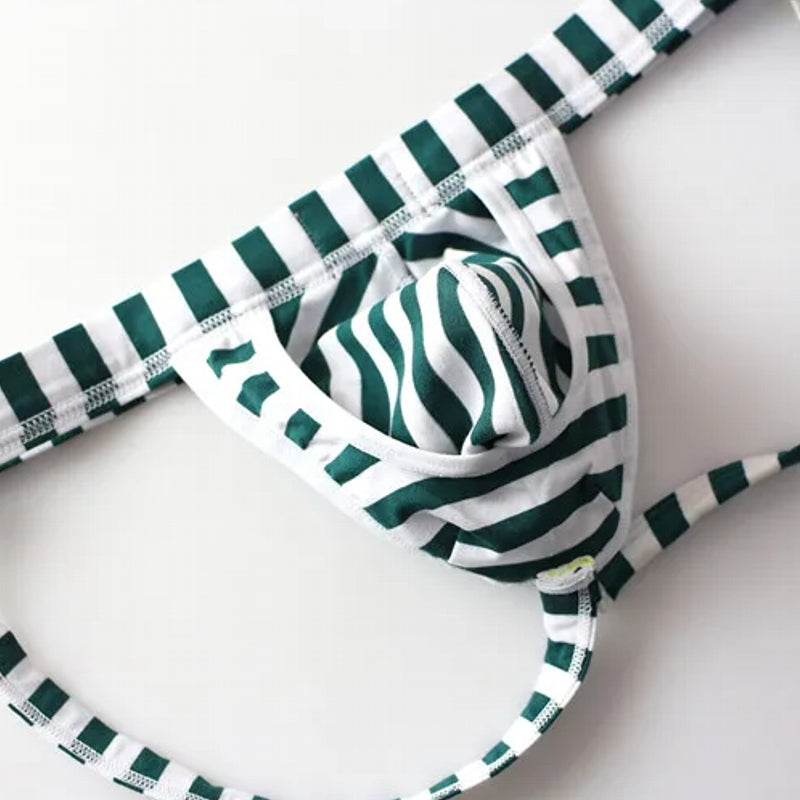 Men Sexy Thong Striped Cotton Erotic Panties Men Briefs - Tophatter Daily Deals