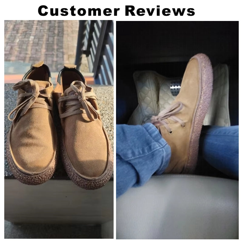 Men Suede Genuine Leather Casual Shoes Men Shoes - Tophatter Daily Deals