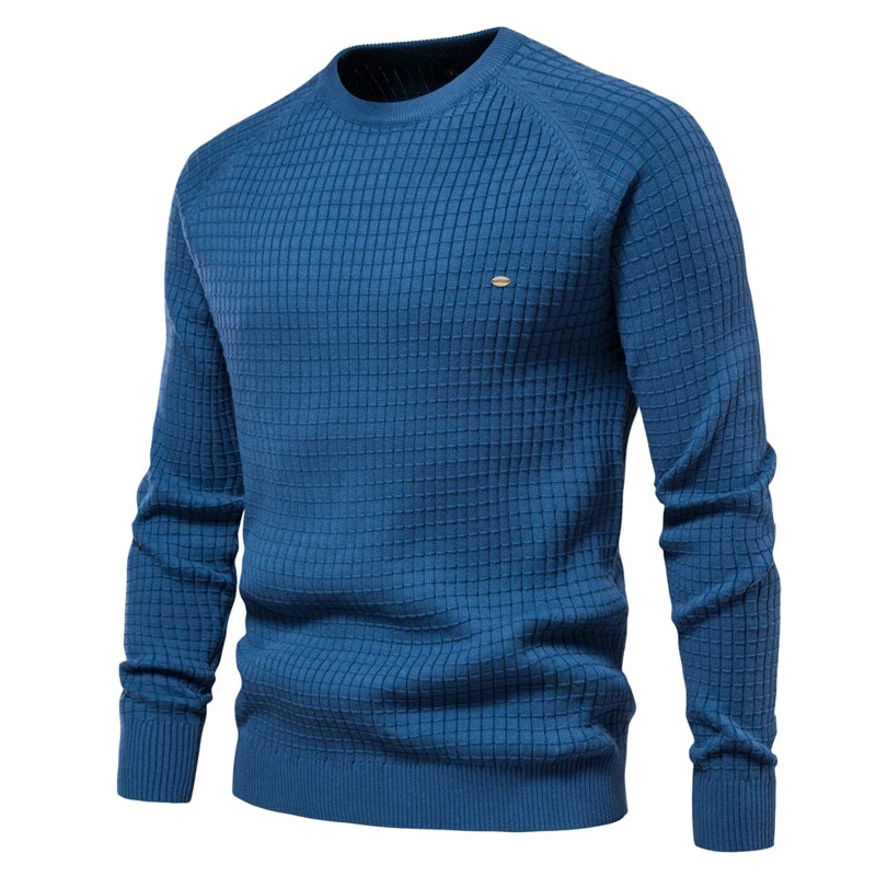 Cotton Men Sweaters Solid Color O Neck Men Blouse - Tophatter Daily Deals