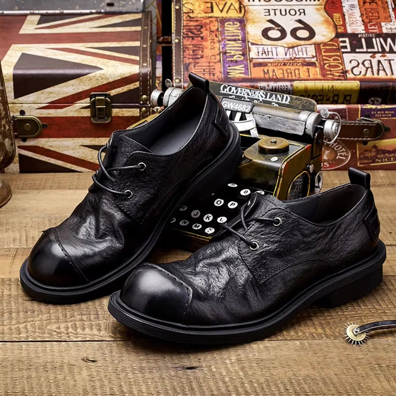Genuine Cow Leather Men Dress Shoes Men Dresses Shoes - Tophatter Daily Deals