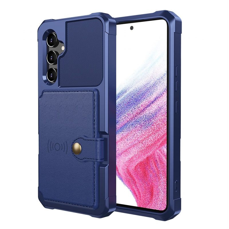 For Galaxy S25 S24 S23 Ultra S25 Plus Credit Card Case Cover Blue Samsung Cases - Tophatter Daily Deals