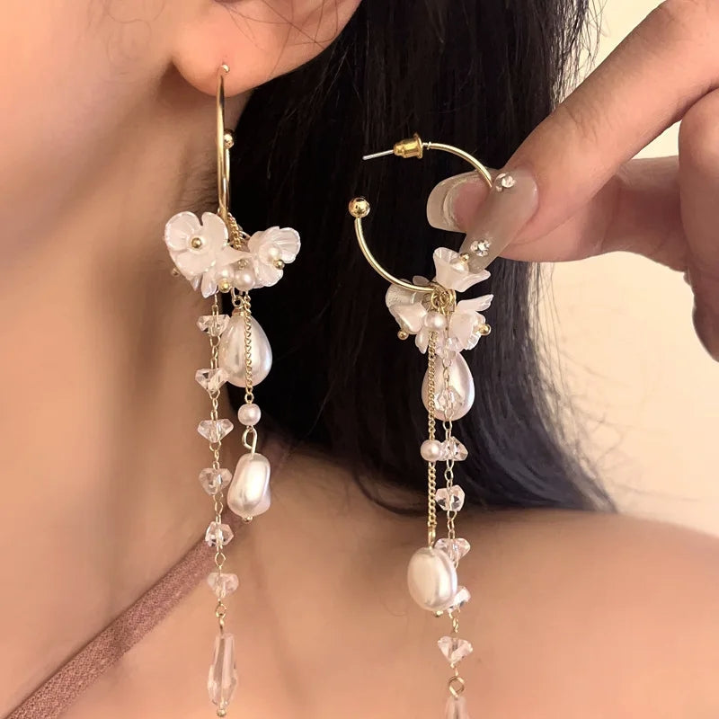 Flower Tassel Earrings For Women Earrings - Tophatter Daily Deals