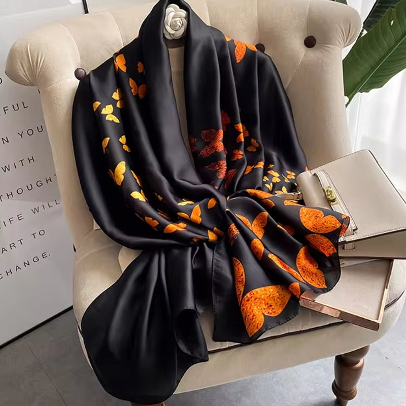 Popular Women Satin Finish Shawl 15 Shawl Scarf - Tophatter Daily Deals