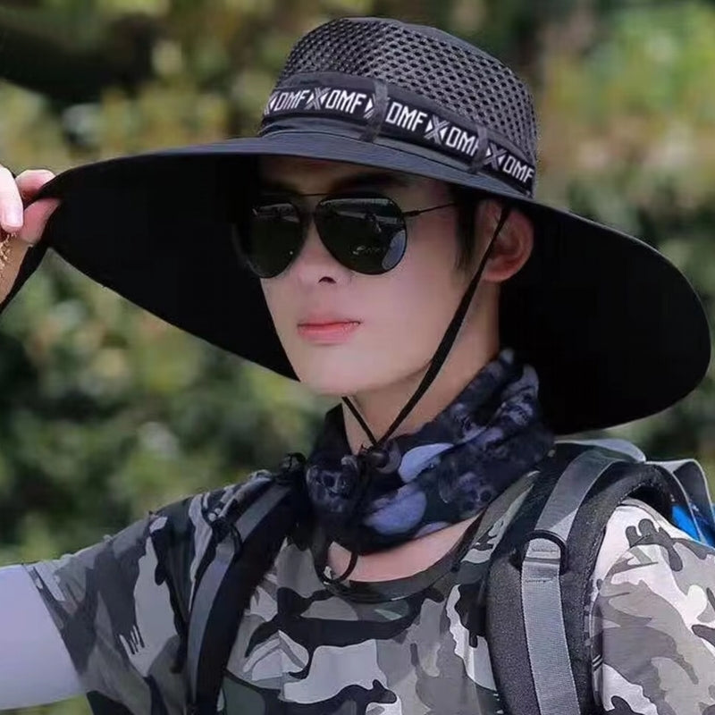 Summer Large Sun Hat Men and Women Black Cap - Tophatter Daily Deals