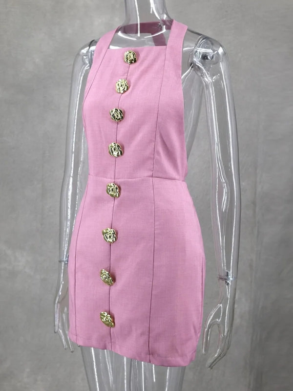 Mini Summer Dress Slim Solid Party Dress Mini Dresses - Tophatter Daily Deals