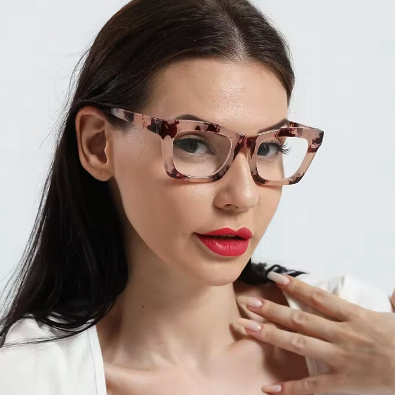 Retro square spring hinge anti-blue light reading glasses Sunglasses - Tophatter Daily Deals