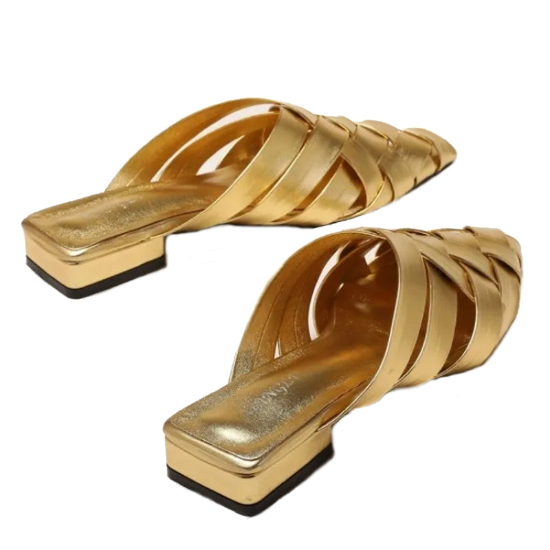 Hollow Woven Pointed Cool Women Sandals Casual Women Shoes - Tophatter Daily Deals