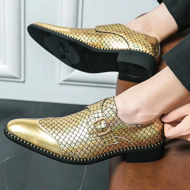 Golden Shoes For Men Men Dresses Shoes - Tophatter Daily Deals
