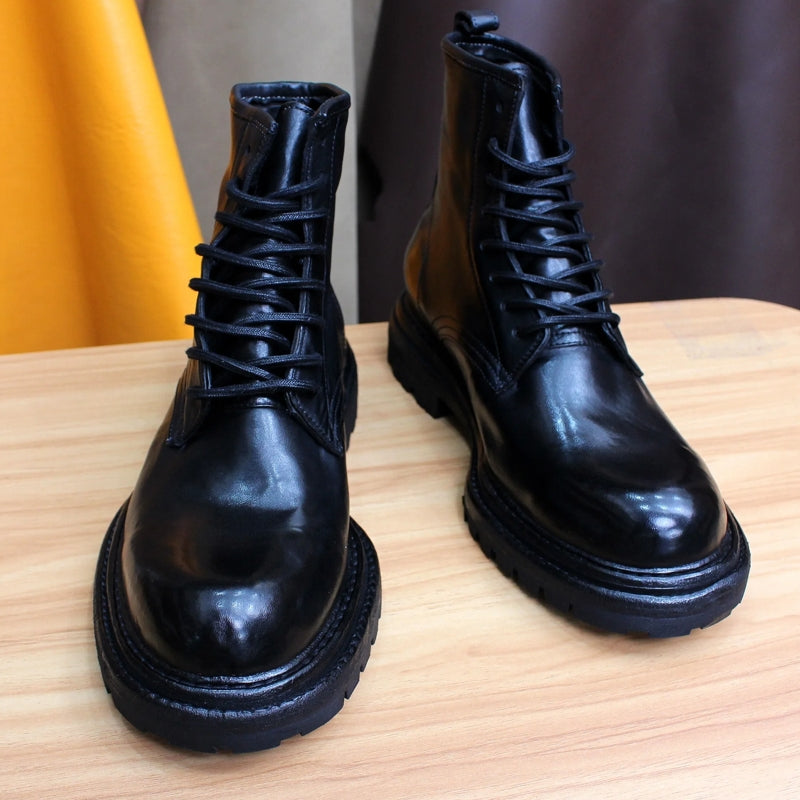 Men Lace-up High-end Warm and Comfortable Shoes Black Men Shoes - Tophatter Daily Deals