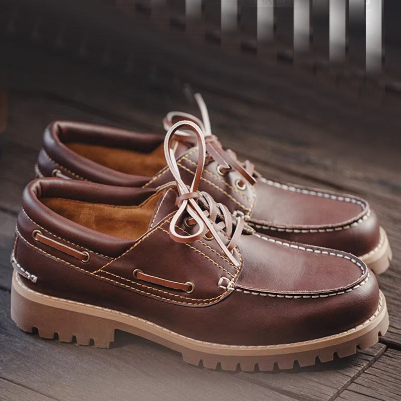 Retro Low-top British Style Boat Shoes Men Shoes - Tophatter Daily Deals