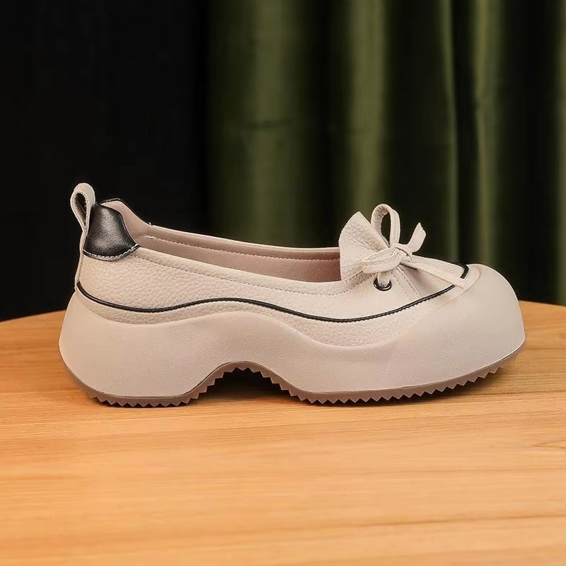 Women PU Sponge Sole Butterfly Bow Shoes Casual Women Shoes - Tophatter Daily Deals
