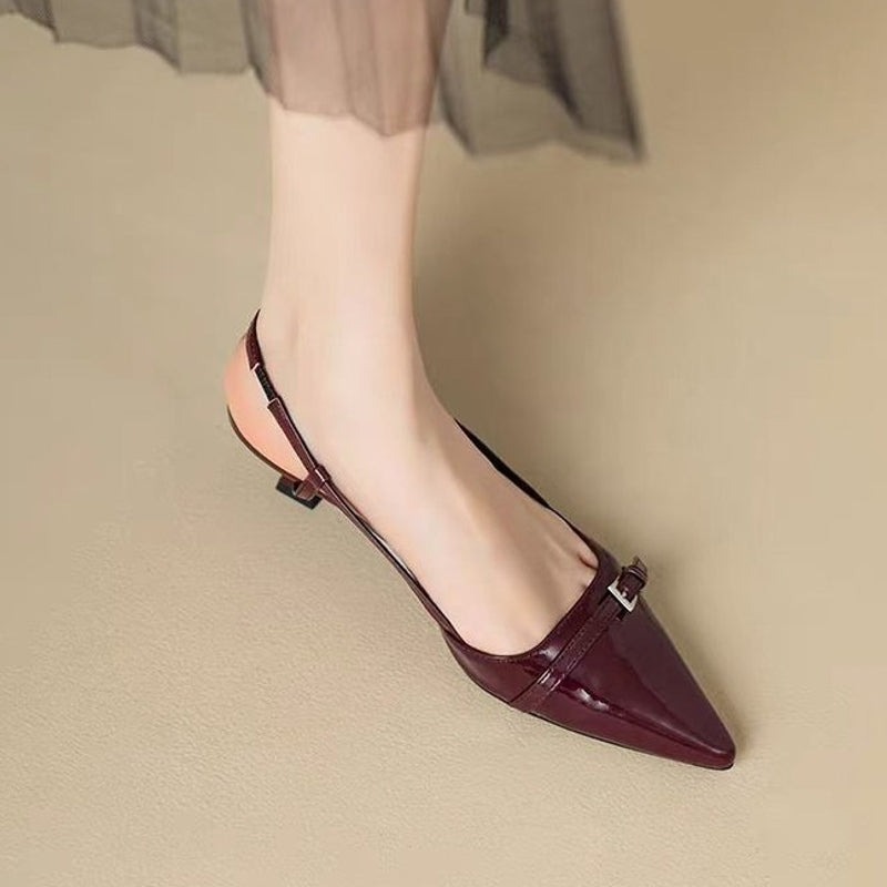 Sexy Mid Heels Party Patent Pumps Heel Shoes - Tophatter Daily Deals