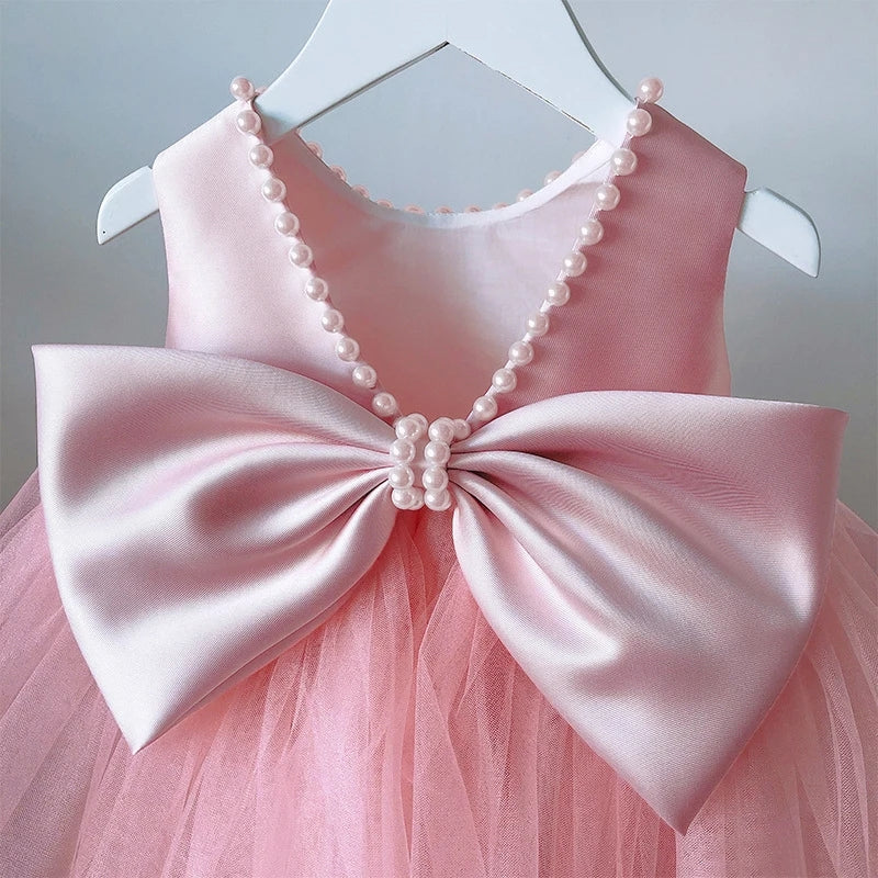 Toddler Girls 1-5 st Birthday Clothes Backless Bow kids clothing - Tophatter Daily Deals