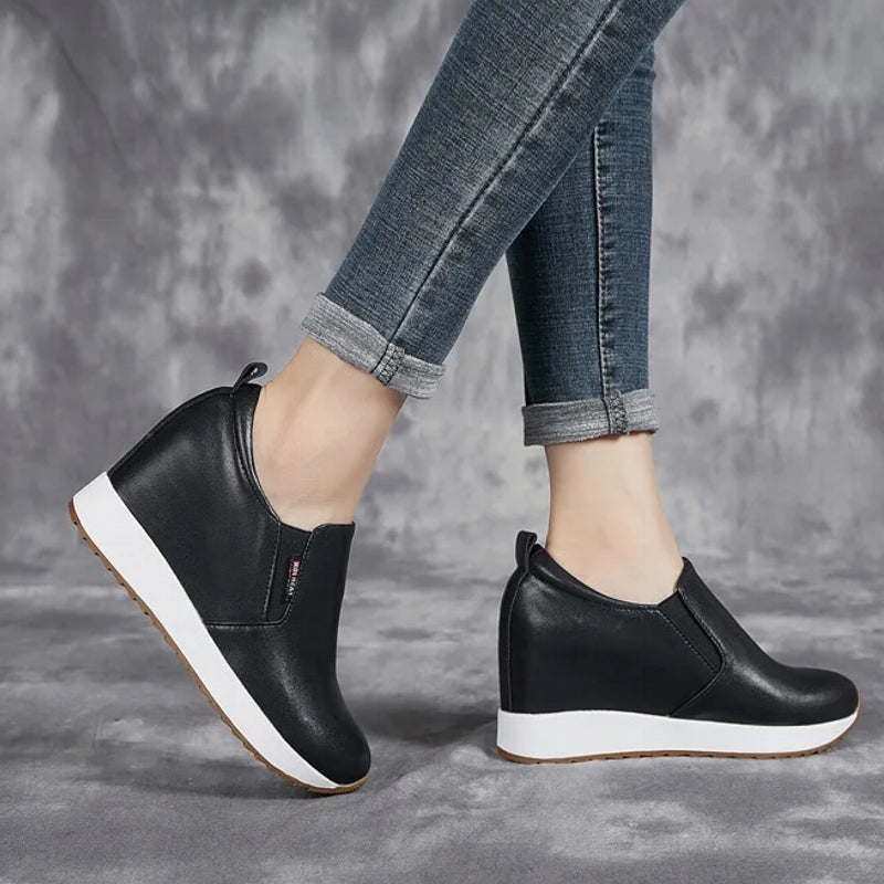 Genuine Leather Ankle Boot for Women 7cm Boots - Tophatter Daily Deals