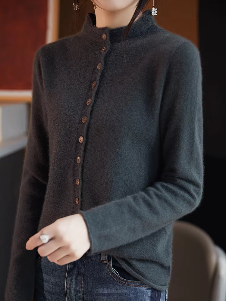 Wool Jacket Knitted Top Sweater Blouses - Tophatter Daily Deals