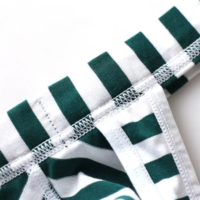 Men Sexy Thong Striped Cotton Erotic Panties Men Briefs - Tophatter Daily Deals