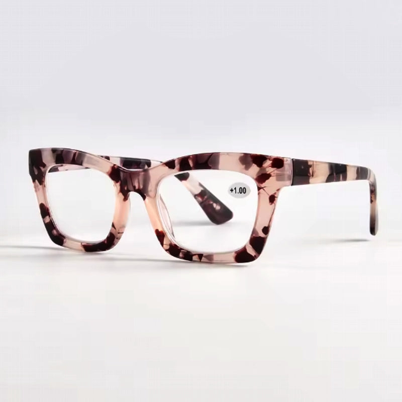 Retro square spring hinge anti-blue light reading glasses L.Pink Sunglasses - Tophatter Daily Deals