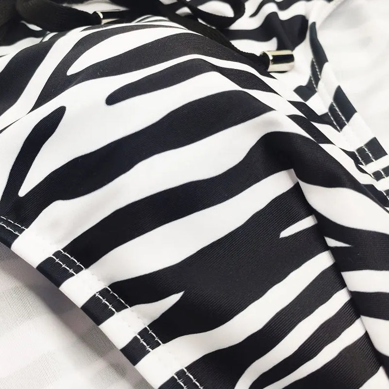 Men's Swim Briefs Zebra Printed Swimwear with Pad gifts Swimsuit - Tophatter Daily Deals