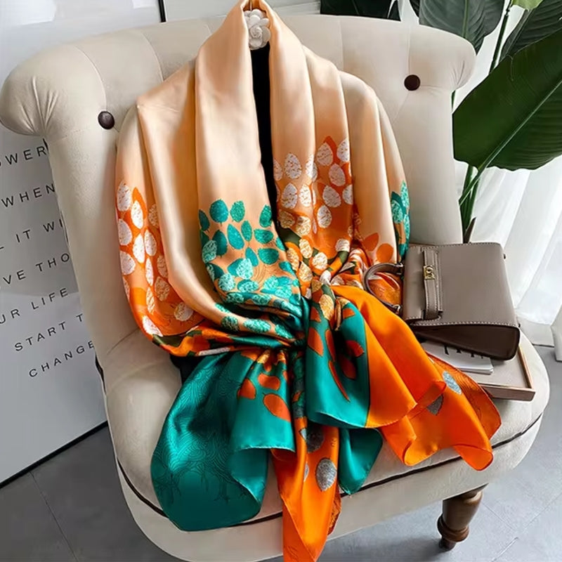 Popular Women Satin Finish Shawl 09 Shawl Scarf - Tophatter Daily Deals
