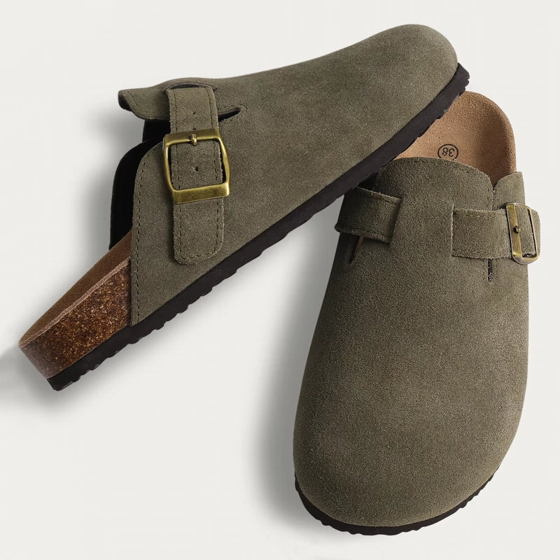 Unisex Clogs Cork Insole Sandals With Arch Support Army Green Men Sandals - Tophatter Daily Deals