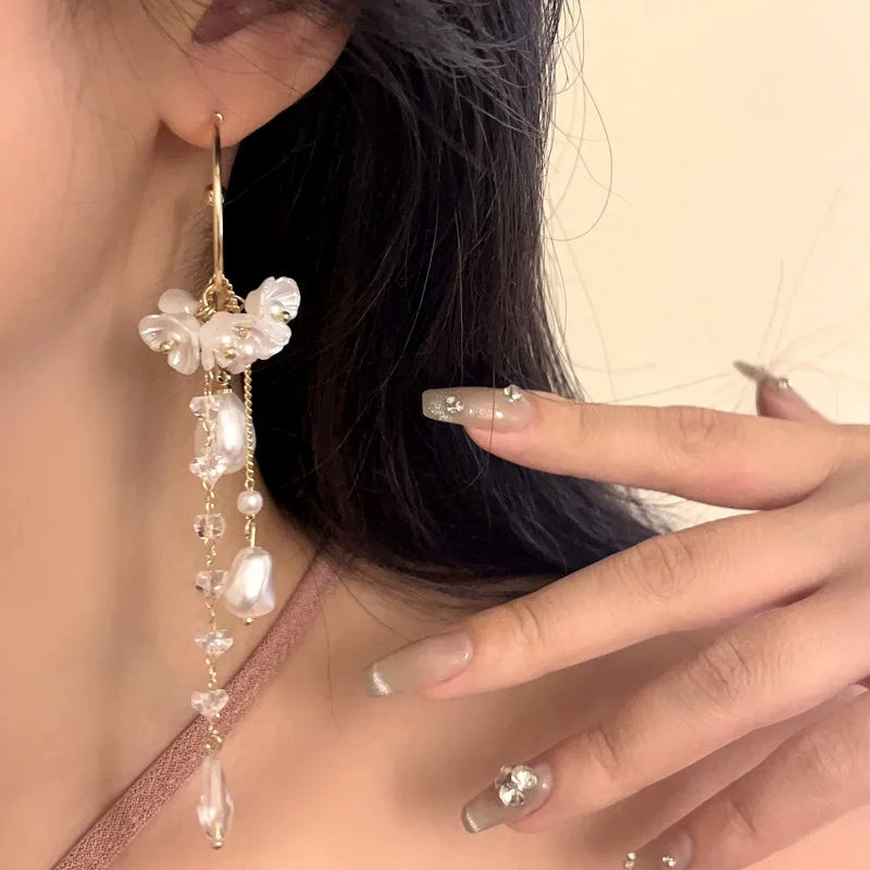 Flower Tassel Earrings For Women Earrings - Tophatter Daily Deals