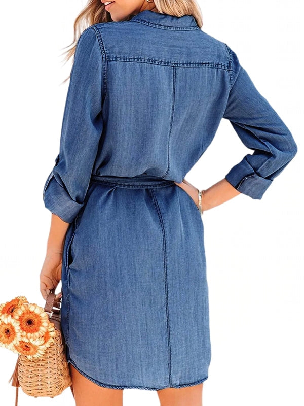 Fashion Women Casual Denim Dress Mini Dresses - Tophatter Daily Deals