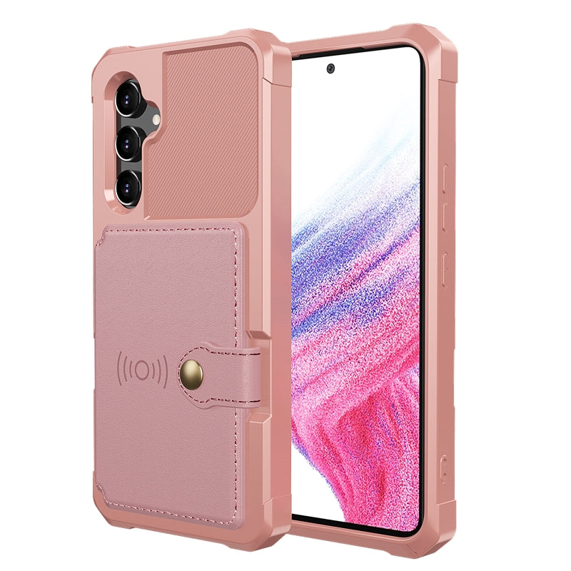 For Galaxy S25 S24 S23 Ultra S25 Plus Credit Card Case Cover Pink Samsung Cases - Tophatter Daily Deals